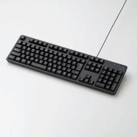 ELECOM TK-FCM104BK USB有線キーボード メンブレン式 フルサイズ ブラック