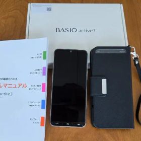 【美品】au KYG04（BASIO active3）シルバー SIMフリー