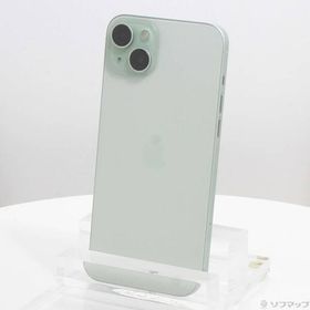 〔中古〕Apple(アップル) iPhone15 Plus 128GB グリーン MU0E3J／A SIMフリー〔269-ud〕