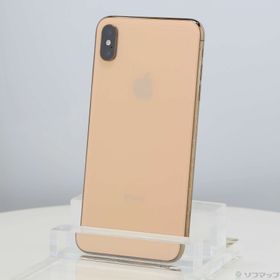 (中古)Apple iPhoneXS Max 64GB ゴールド MT6T2J/A SIMフリー(352-ud)