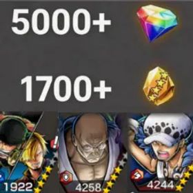 ワンピースバウンティラッシュ Zoro&Sanji+Nusjuro+Law+💎5000+✨1700+