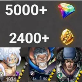ワンピースバウンティラッシュ Luffy+Garp+Kuzan💎5000+✨2400+