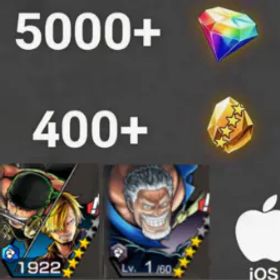 ワンピースバウンティラッシュ Zoro&Sanji+Garp💎5000+✨400+