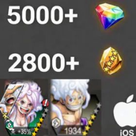 ワンピースバウンティラッシュ Bonney+Luffy💎5000+✨2800+
