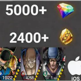 ワンピースバウンティラッシュ Zoro&Sanji+Nusjuro+Kuzan💎5000+✨2400+