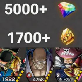 ワンピースバウンティラッシュ Zoro&Sanji+Nusjuro+RogerDark💎5000+✨1700+