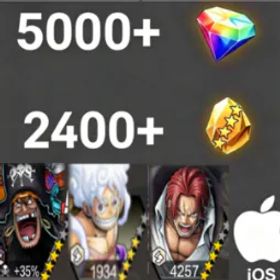 ワンピースバウンティラッシュ Teach+Luffy+Shanks💎5000+✨2400+