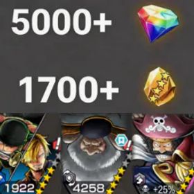 ワンピースバウンティラッシュ Zoro&Sanji+Saturn+RogerDark💎5000+✨1700+