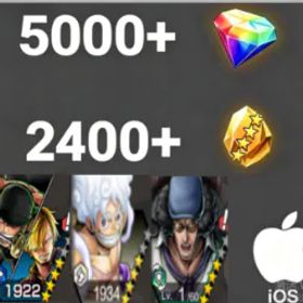 ワンピースバウンティラッシュ Zoro&Sanji+Luffy+Kuzan💎5000+✨2400+
