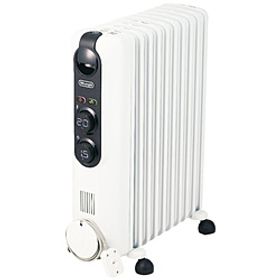 〔展示品〕 アミカルド オイルヒーター ピュアホワイト+ブラック RHJ35M1015-BK ［最大13畳］
