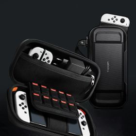 Nintendo Switch 有機ELモデル ケース ラギッド・アーマー プロ シュピゲン Nintendo Switch OLED 耐衝撃 キズ防止 ニンテンドースイッチ OLED カバー 小物収納可能 ポーチ ポケット付き カード10枚収納