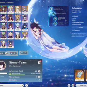 原神 👑Columbina C4💎400 Primogems✴️12 Wish Reroll