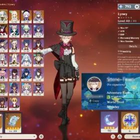 原神 👑9 Legend🔥Lyney C1🔥Chasca✨16 Gold Star💎793 Primogems
