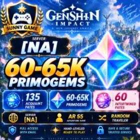 原神 NA💎60-65K Primogems