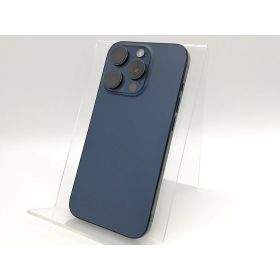 【中古】Apple docomo 【SIMフリー】 iPhone 15 Pro 128GB ブルーチタニウム MTUA3J/A【大宮東口】保証期間1ヶ月【ランクC】