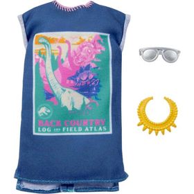 バービー ジュラシックワールド ドミニオン Tシャツドレス 恐竜柄 ネックレス サングラス付き 新品