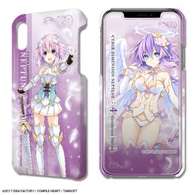 四女神オンライン CYBER DIMENSION NEPTUNE デザジャケット iPhone XR ケース＆保護シート 01ネプテューヌ