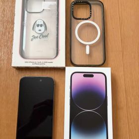 【美品】iPhone 14 Pro ディープパープル ケースつき