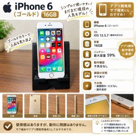Apple iPhone 6 16GB 本体 アプリ開発向け 画面割れ等 無し