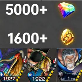 ワンピースバウンティラッシュ MarcusMars+Zoro&Sanji+Garp💎5000+✨1600+