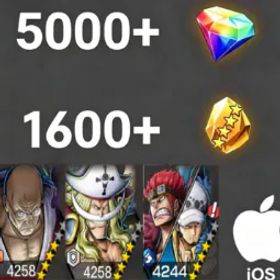 ワンピースバウンティラッシュ Nusjuro+Newgate+Kid&Law💎5000+✨1600+