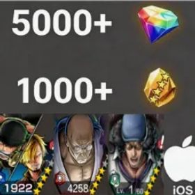 ワンピースバウンティラッシュ Zoro&Sanji+Nusjuro +Kuzan💎5000+✨1000+