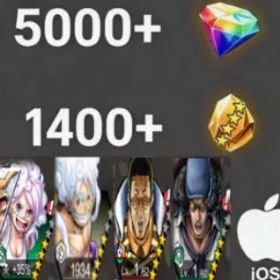 ワンピースバウンティラッシュ Bonney+Luffy+【Borsalino】+Kuzan💎5000+✨1200+