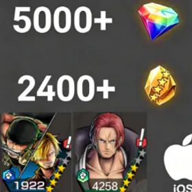 ワンピースバウンティラッシュ Zoro&Sanji+Shanks(Green)💎5000+✨2400+