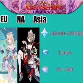 原神 EU|AR55|Female|Sandrone|Vesna|Keqing|38218+ Primogems|#hzs