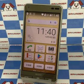 【中古】即日発送可BASIO3 32GB ゴールド KYV43 AU版SIMフリー