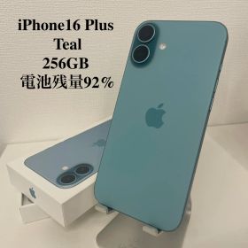 iPhone16 Plus ティール 256GB 電池残量92%