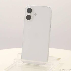 〔中古〕Apple(アップル) iPhone16 128GB ホワイト MYDR3J／A SIMフリー〔262-ud〕