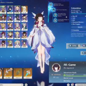原神 🔸 Columbina C4+1🔹5700 Primogems🔸9 Wish Reroll