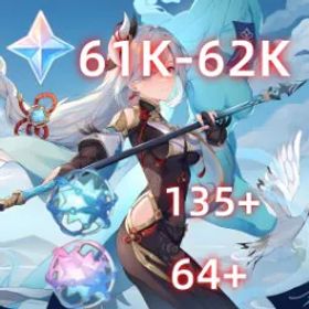 原神 [NA] 💎61K-62K+ Primogems |✨ 135+ Acquaint Fates | ✨64+ Intertwined Fates Reroll Account Starter