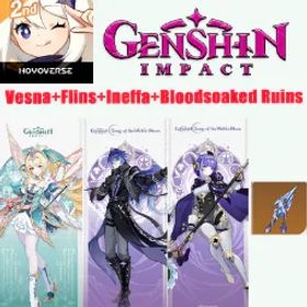 原神 [EU]AR55|Vesna|Flins+Sign|Ineffa|Diluc|29411 Primogems|#jqe|See description for other details