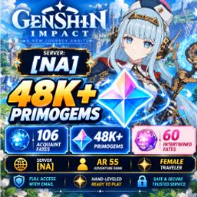原神 NA | Ineffa + Fractured Halo💎48K Primogems