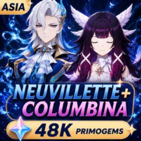 原神 Asia | Neuvillette+Columbina 💎 48K Primogems
