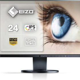 EIZO EV2450 23.8インチ液晶モニター IPSパネル フルHD 回転機能 高さ調整 HDMI DisplayPort DVI-D VGA USBハブ対応 スピーカー搭載 中古 30日安心保証