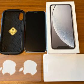 iPhone XR 128GB ホワイト 画面割れなし 裏面割れあり 箱あり