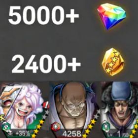 ワンピースバウンティラッシュ Bonney+Nusjuro +Kuzan💎5000+✨2400+