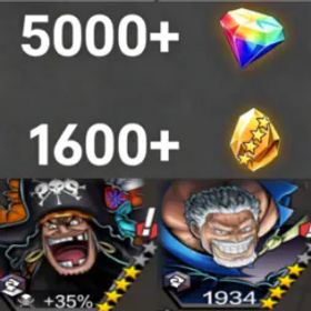 ワンピースバウンティラッシュ Teach+Garp💎5000+✨1600+