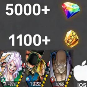 ワンピースバウンティラッシュ Bonney+Zoro&Sanji+Nusjuro💎5000+✨1200+
