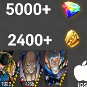 ワンピースバウンティラッシュ Zoro&Sanji+Nusjuro+Garp💎5000+✨2400+