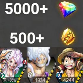 ワンピースバウンティラッシュ Bonney+Luffy+DreamLuffy💎5000+✨500+