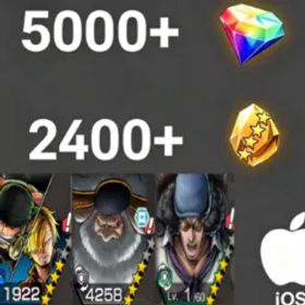 ワンピースバウンティラッシュ Zoro&Sanji+Saturn+Kuzan💎5000+✨2400+