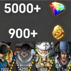 ワンピースバウンティラッシュ Zoro&Sanji+Saturn+Newgate+Kuzan💎5000+✨900+