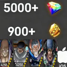 ワンピースバウンティラッシュ Nusjuro+Saturn+Garp+Kuzan💎5000+✨900+