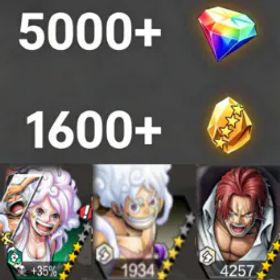 ワンピースバウンティラッシュ Bonney+Luffy+ShanksHoly💎5000+✨1600+