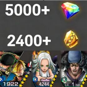 ワンピースバウンティラッシュ Zoro&Sanji+S-Snake+Kuzan💎5000+✨2400+