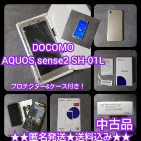 DOCOMO★AQUOS sense2 SH-01Lプロテクター&ケース付き